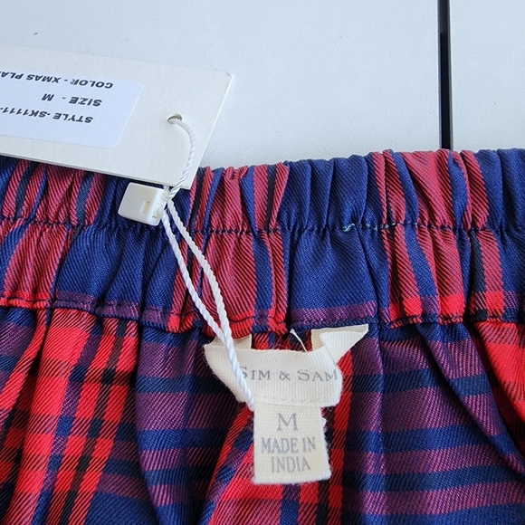 NWT Sim & Sam Women's Blue Red Plaid Mini Skirt Style: Urban Sample Sz M - Picture 5 of 9